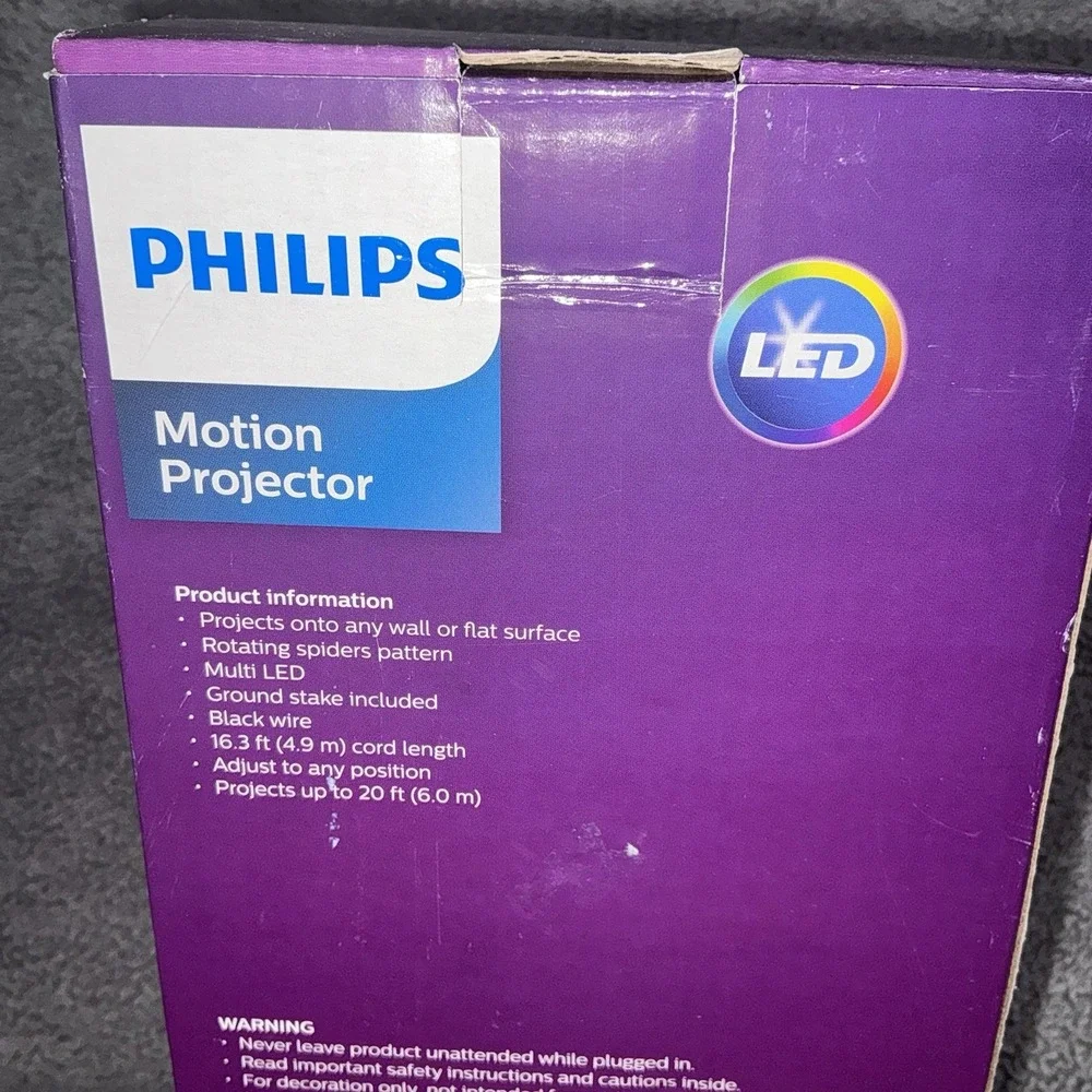 Philips Motion‎ Projector Halloween Rotating Spiders New